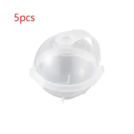 Whiskey round ice ball mold and silicone ice tray – Transparent