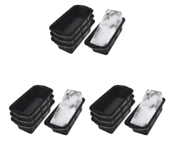 Extra large reusable silicone ice tray – Black, 12pcs