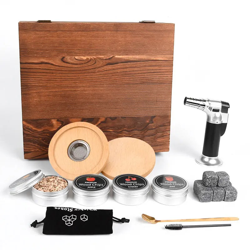 Wooden cocktail smoker gift set – Small Net Set