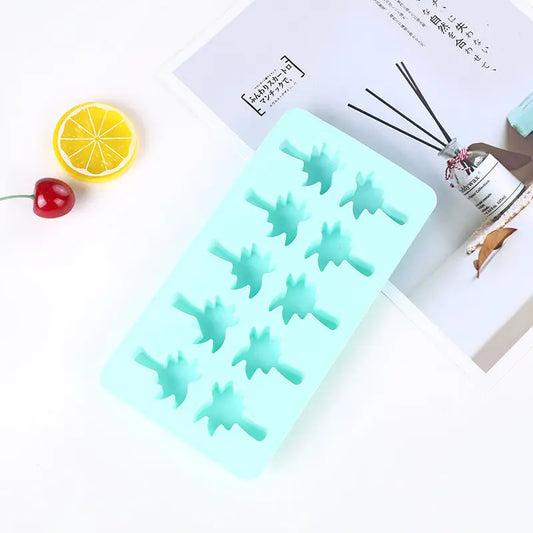 Tropical shapes silicone ice tray – White