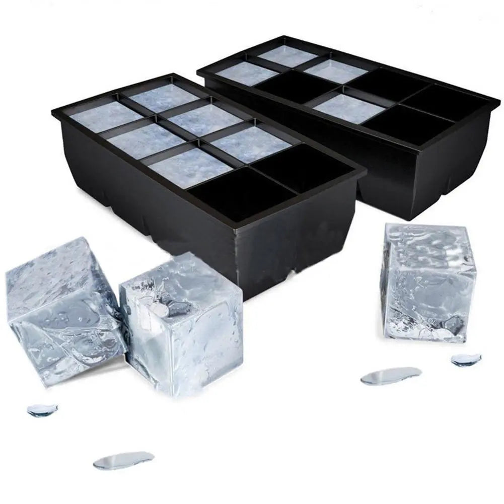 Silicone ice cube grid tray