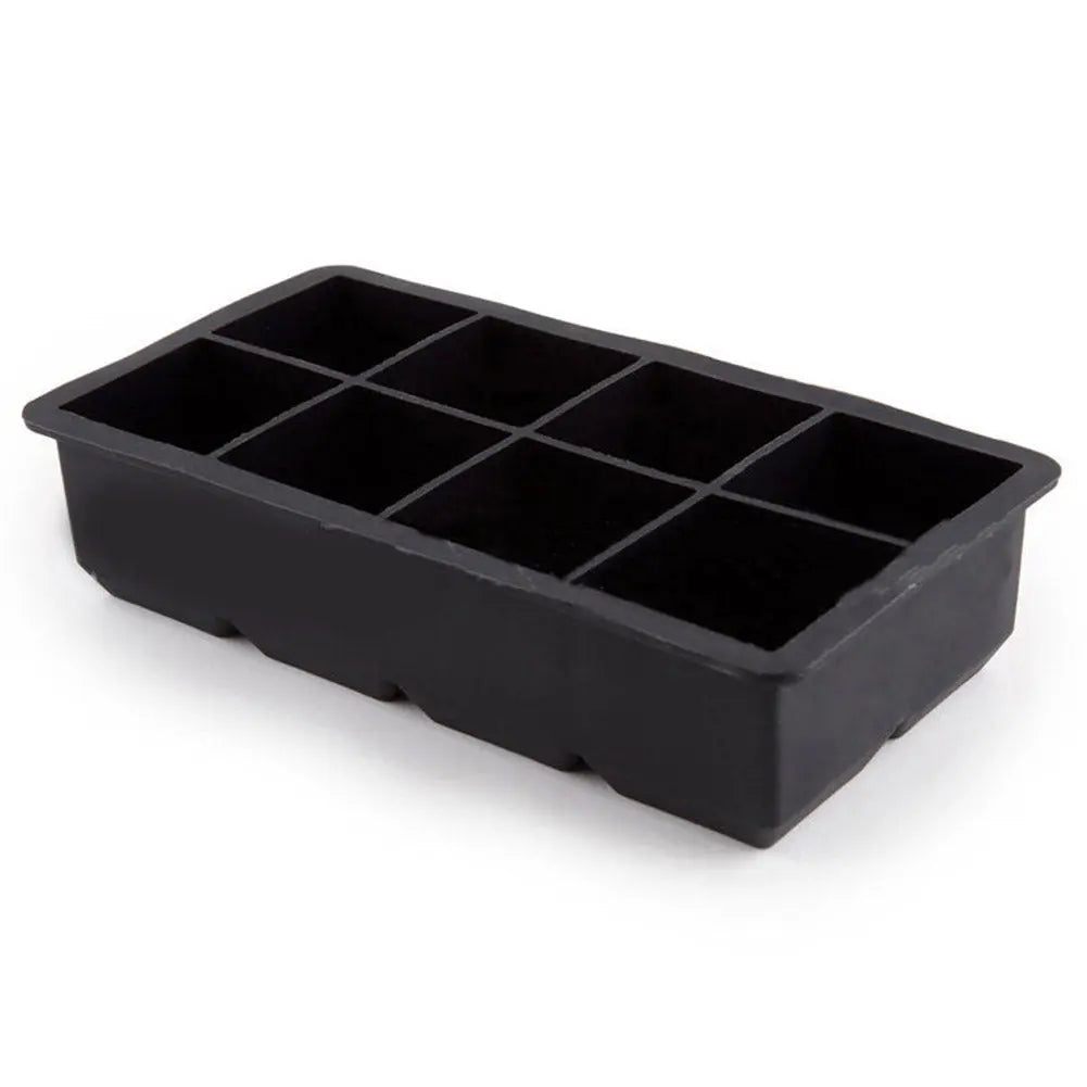Silicone ice cube grid tray