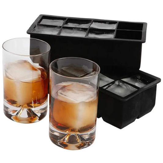 Silicone ice cube grid tray