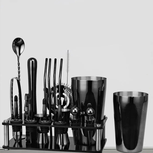 20-piece stainless steel cocktail shaker set