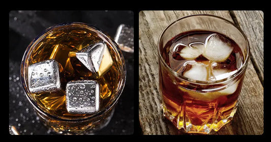 Stainless steel whiskey stones ice cube set