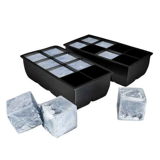 Silicone ice cube grid tray