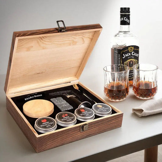 Wooden cocktail smoker gift set
