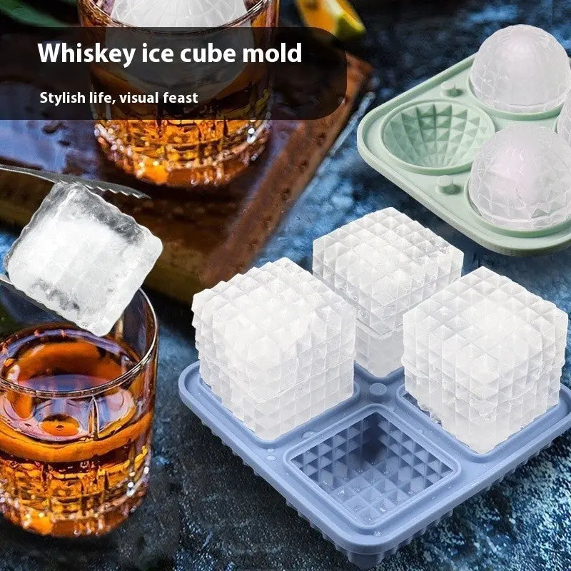 Whiskey ice cube silicone tray