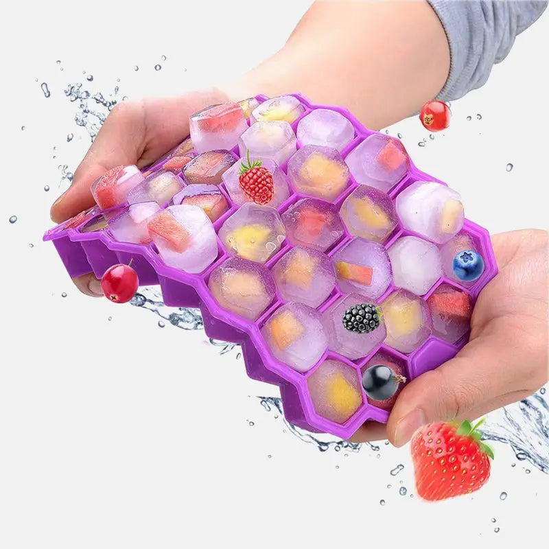 Honeycomb silicone ice tray