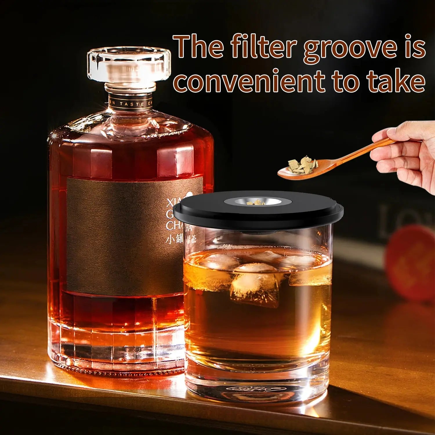 Rechargeable whiskey cocktail smoker