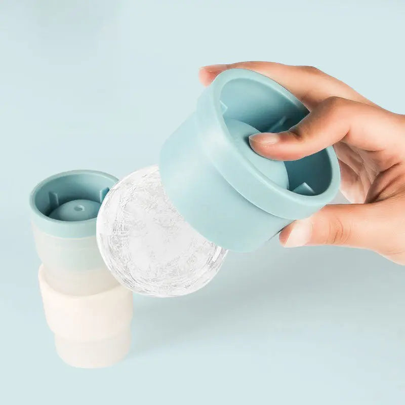 Silicone sphere ice ball maker