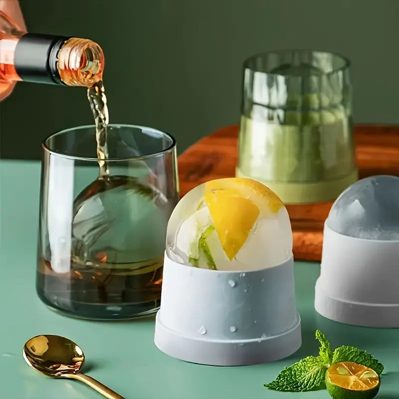 Silicone sphere ice ball maker