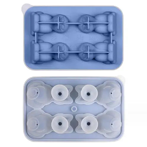 Cat-shaped silicone ice tray mold – Blue