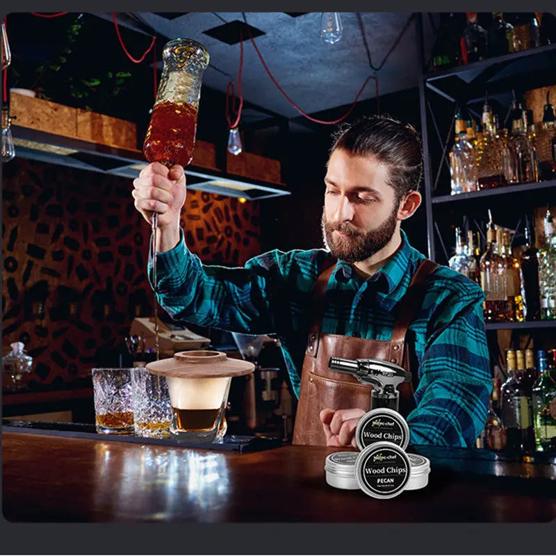 Wooden cocktail smoker gift set
