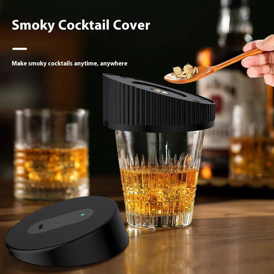 Electric cocktail smoker kit with wood chips
