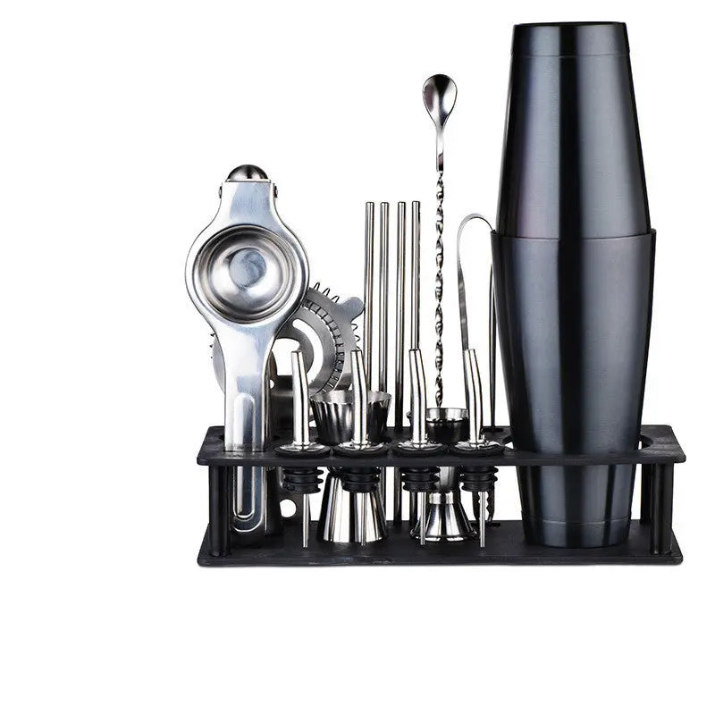 Glass and steel cocktail shaker – Style 7
