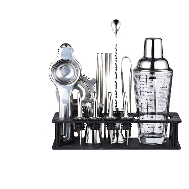 Glass and steel cocktail shaker – Style 10