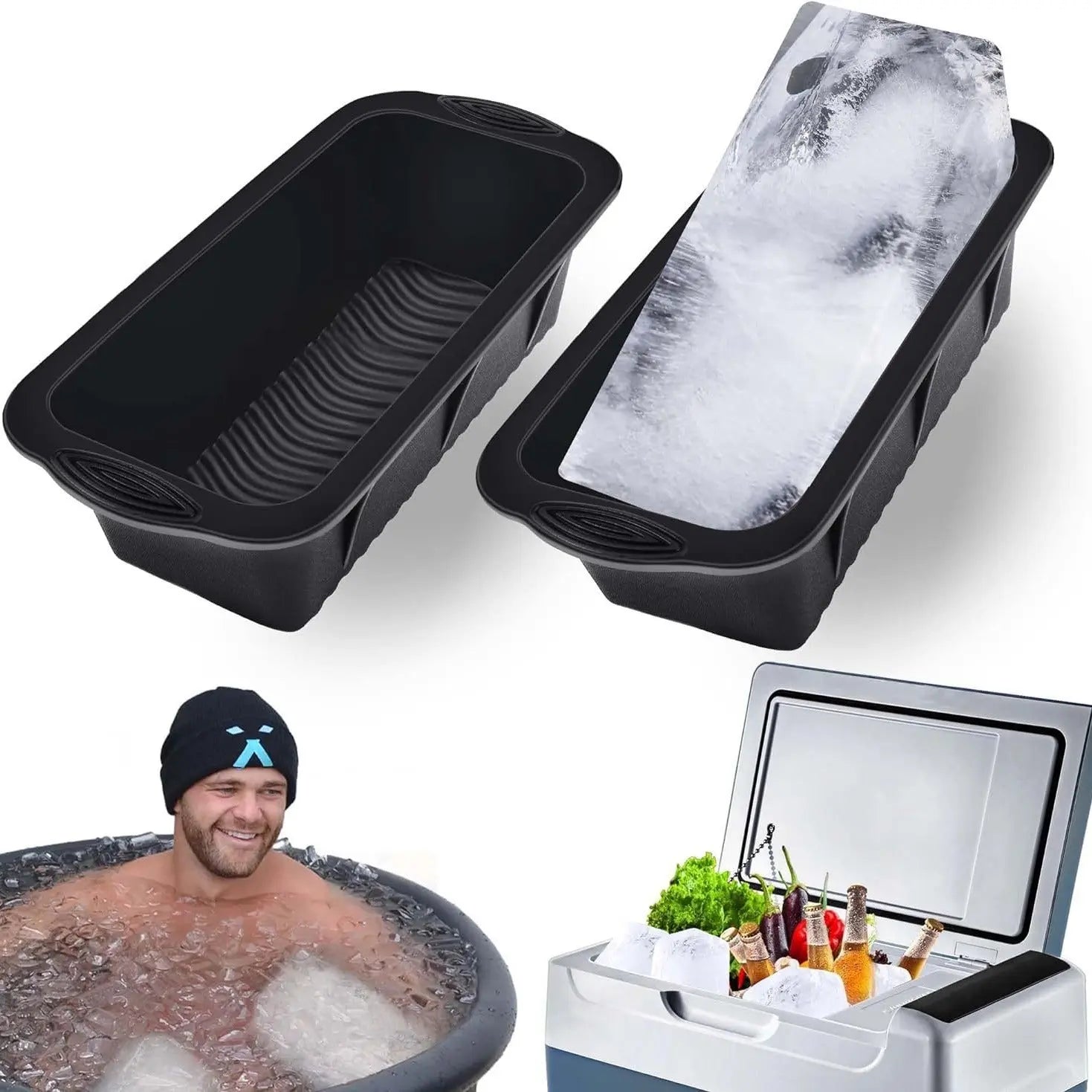 Extra large reusable silicone ice tray