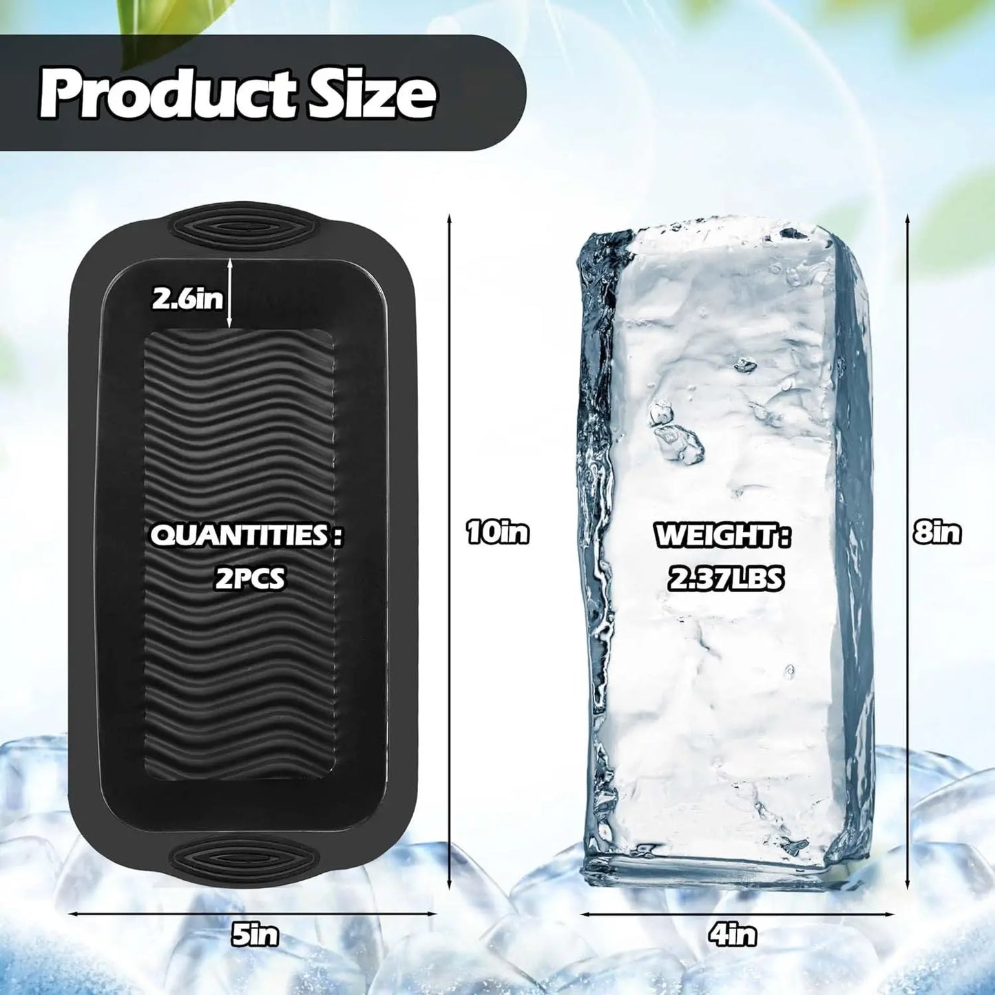 Extra large reusable silicone ice tray