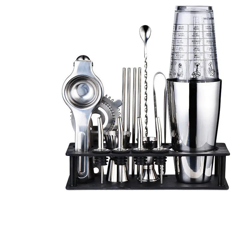 Glass and steel cocktail shaker – Style 14