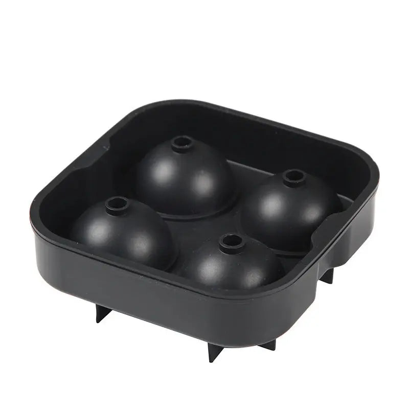 4-hole hockey whiskey silicone ice tray