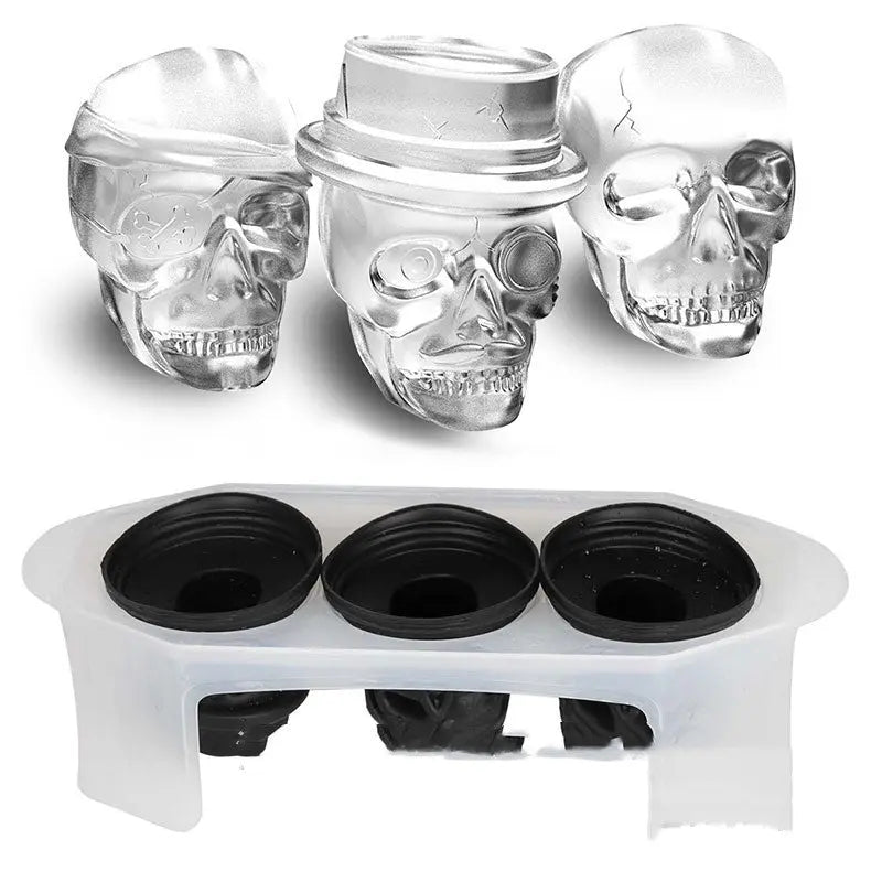 Halloween skull silicone ice tray