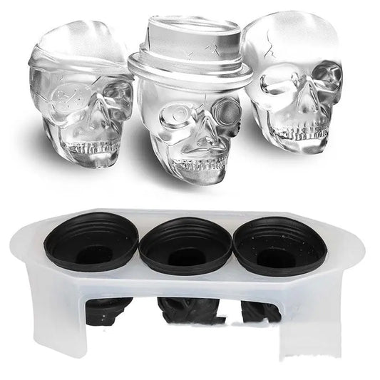 Halloween skull silicone ice tray