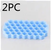 Honeycomb silicone ice tray – Blue 2PC, Without cover