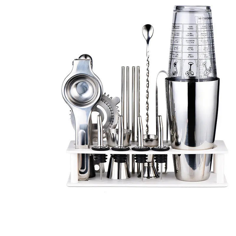 Glass and steel cocktail shaker – Style 5